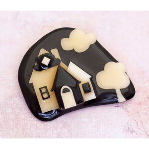 Vintage Picturesque House Brooch | by Pins by Lucinda | H30